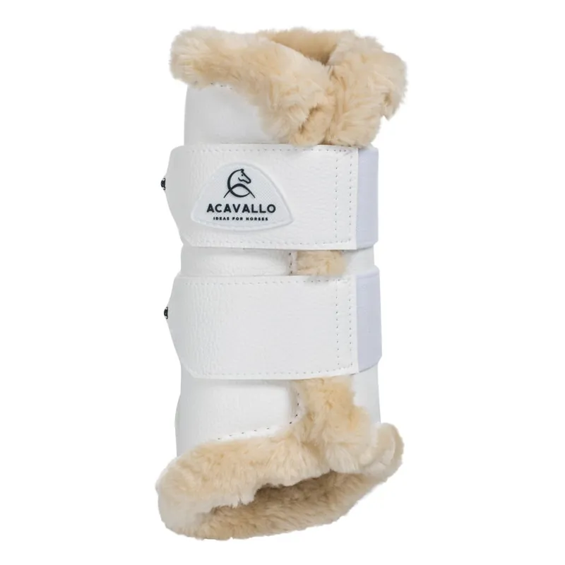 Přední kamaše ACAVALLO FAUX LEATHER & FAUX SHEEPSKIN - Barva ČernáVelikost M Objednat Nyní