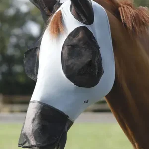 Elastická maska proti hmyzu s krytem nosu Premier Equine Lycra 70% UV - Barva Světle modráVelikost L Oblíbený