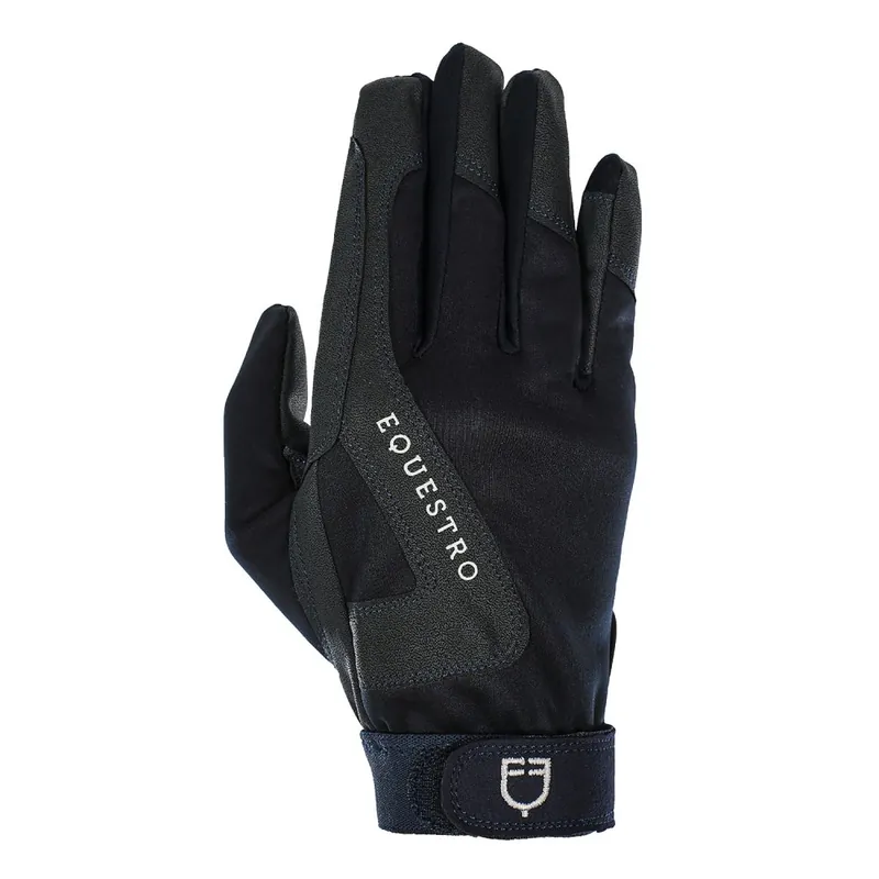 Akční Nabídka Jezdecké rukavice Equestro Zimní - Barva navy Velikost XL