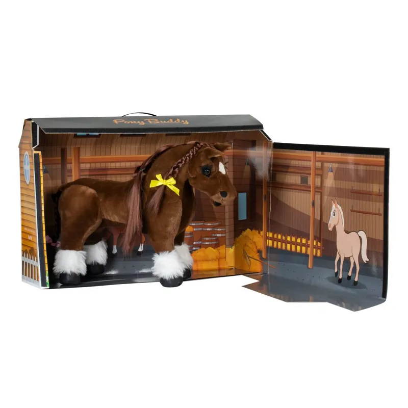 Hračka koník Equestro 48x33 cm - Barva Hnědá Výprodej
