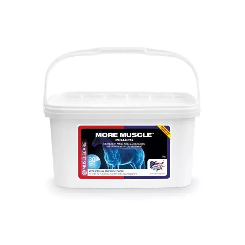 Equine America More Muscle Pellets pro budovaní svalové hmoty 3kg Cenový Hit