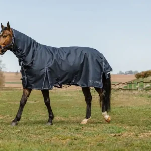 Nepromokavá deka pro koně s krčním dílem EQUITHÈME Anatomic Combo 1200D 200g - Velikost 6" (135cm) Dokud Zásoby Vydrží