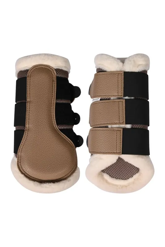 Finální Výprodej Kamaše Comfort Premium Mesh HKM - Barva světle hnědáVelikost XL
