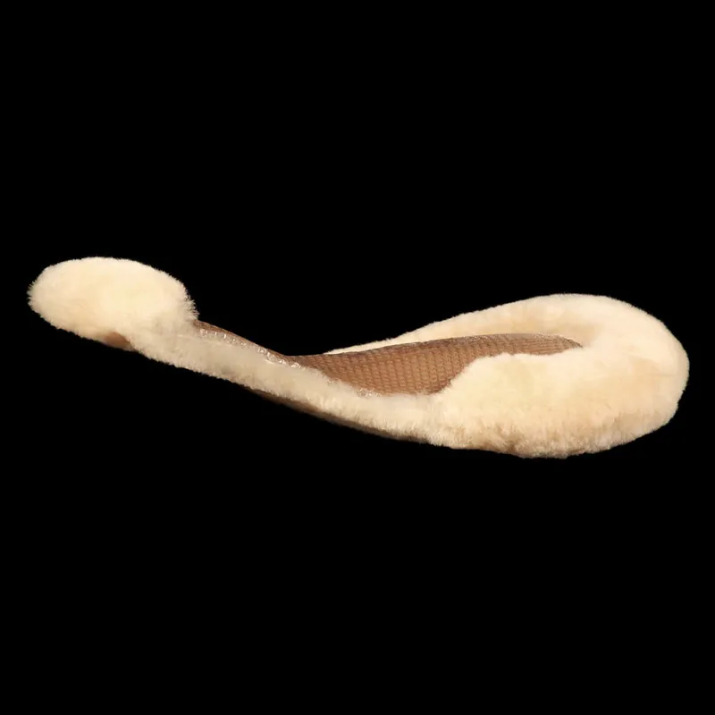 Gelová podložka Acavallo terapeutická Keyhole s ovčí kůží - Barva transparentní/přírodní Akční Nabídka