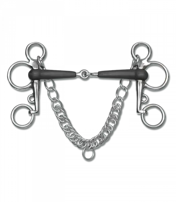 Udidlo pelham 1x lomené Waldhausen gumový 15mm - Rozměr 14,5 cm Must-Have