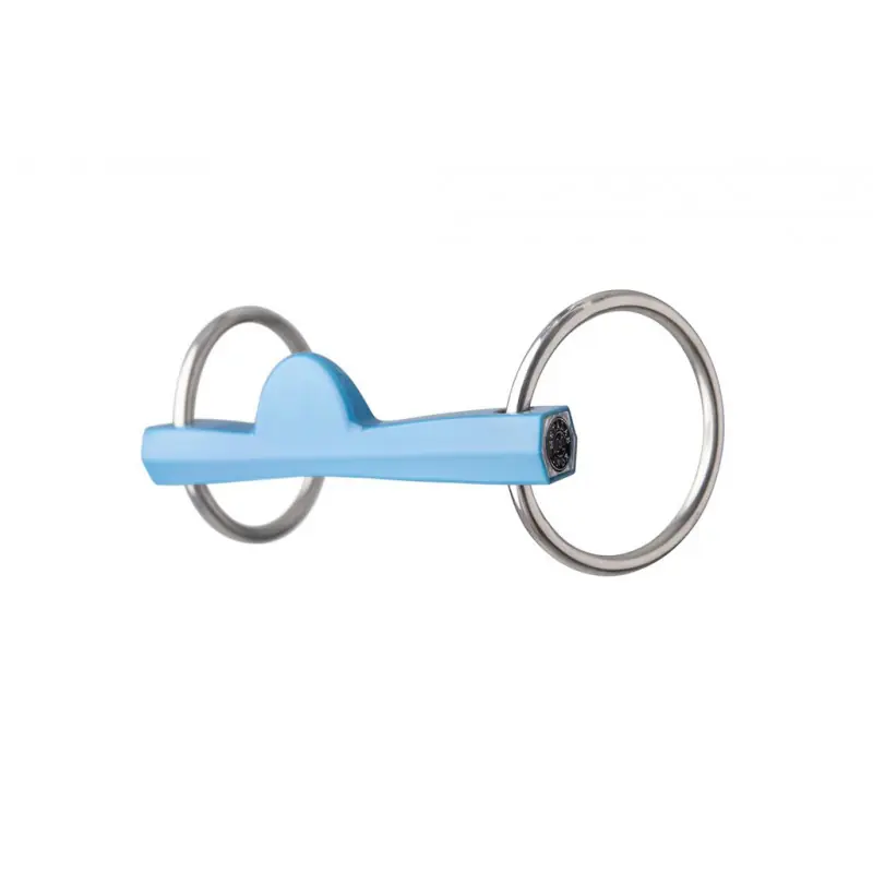 Rychlé Dodání Udidlo stihlo nelomené METALAB Flexible Turquoise - Velikost 12,5 cm