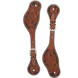Hit Sezóny Pánské ostruhové řemínky WEAVER Turquoise Cross Floral Carved