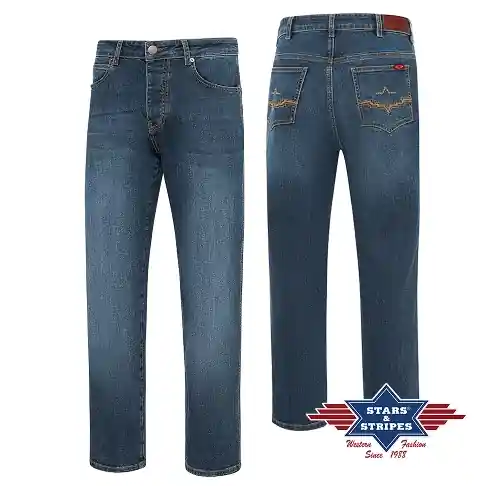Pánské westernové jeans kalhoty DERRICK - Velikost W42/L34 Nejlepší Cena