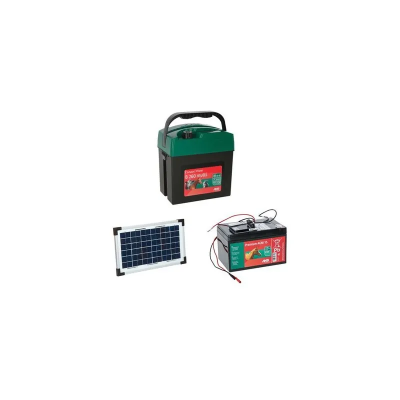 Sada elektrického ohradníku AKO Compact Power B 260 multi + solární panel 5 W + akumulátor 15 Ah Nakupujte Hned