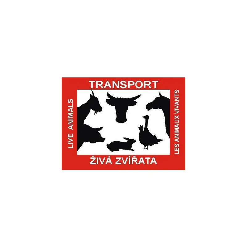 Nejlepší Volba Tabulka pro přepravu zvířat - 40x30 cm - samolepící