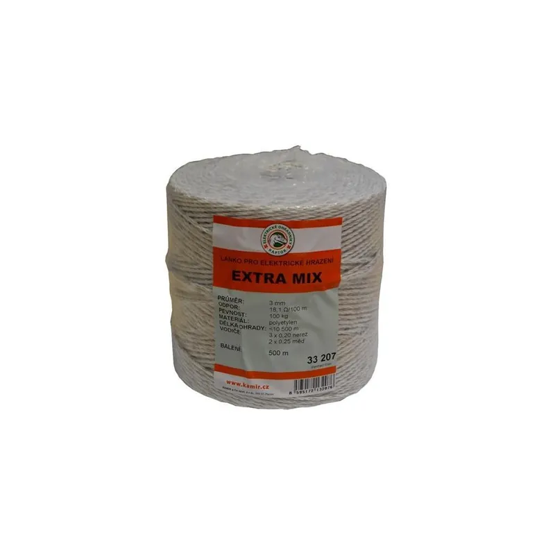 Polyetylenové lanko pro elektrické ohradníky EXTRA MIX 3 mm Sleva