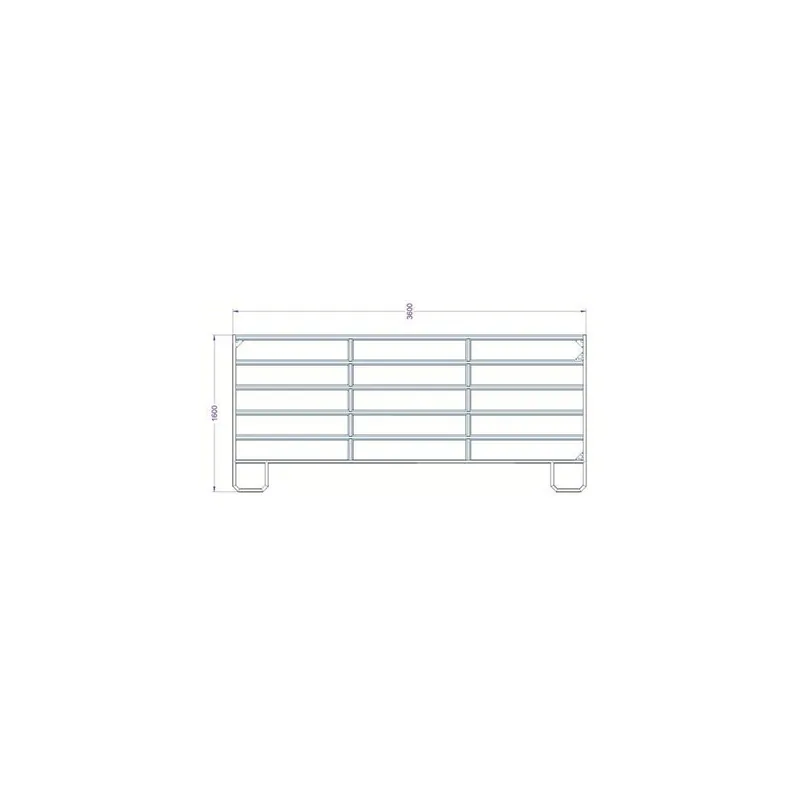 Vysoce Kvalitní Panel ohradní TEXAS pozink, 6 příček, výška 1,6 m, řetízek, délka 3,6 m
