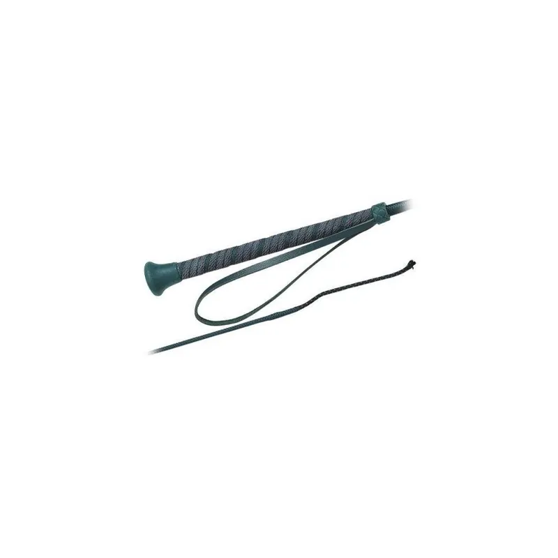 Autentický Jezdecký bič Fleck, nylonový s protiskluzovou rukojetí - tmavě zelený, 80 cm