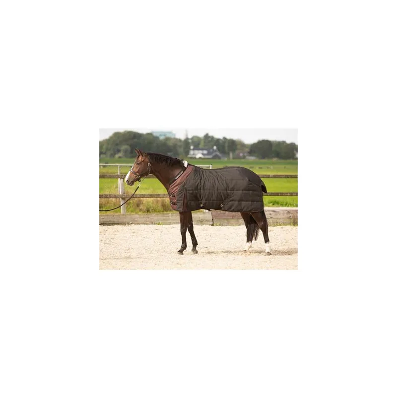 Stájová deka Harrys Horse 300gr, černo-vínová - 110 cm Omezená Nabídka
