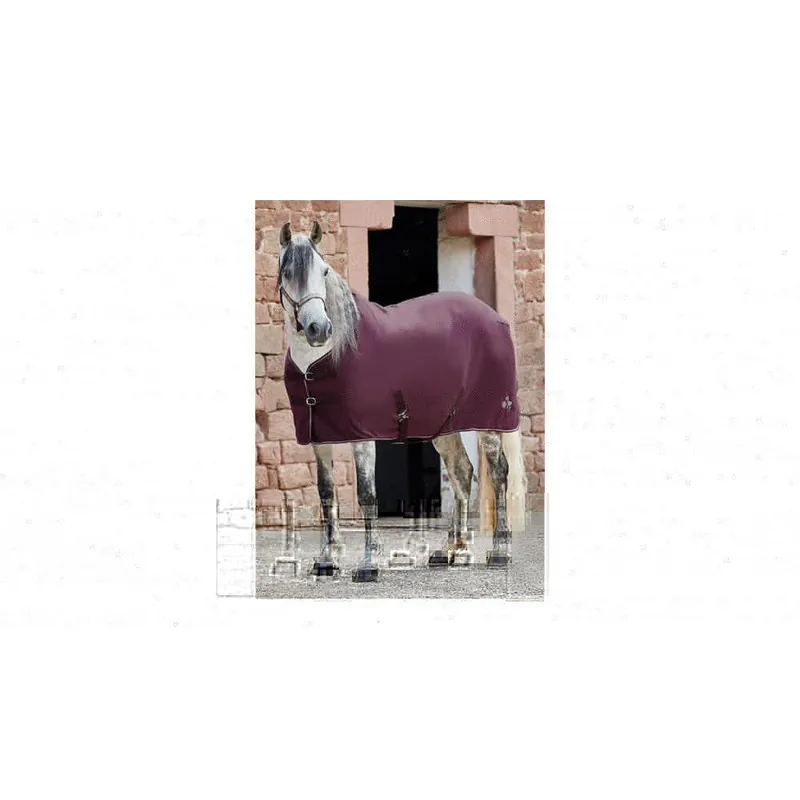 Vrácení Zdarma Odpocovací deka Horze Monster Pony, fleecová, vínová - vel. 75 cm