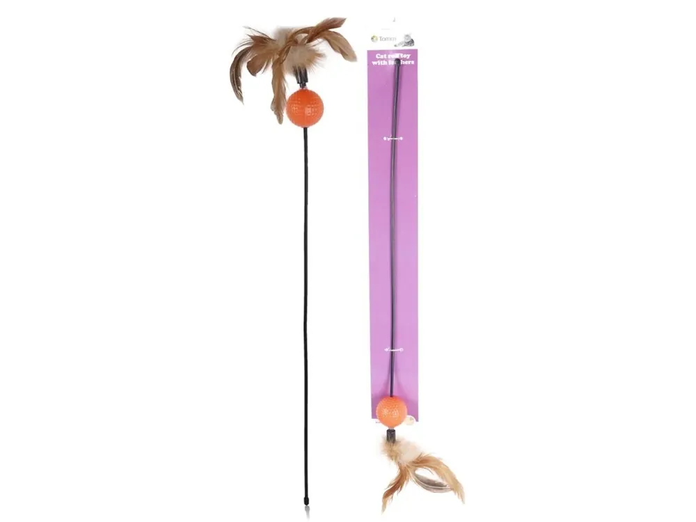 Udice s peřím a míčkem, 55cm Cenový Hit