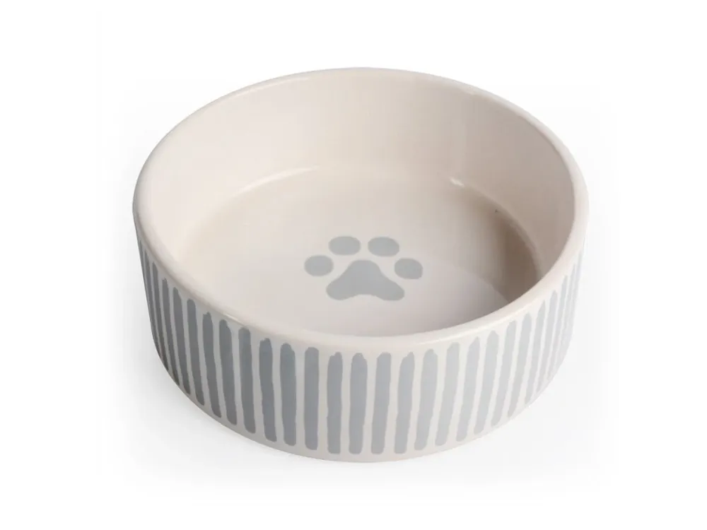 Miska porcelánová šedé proužky 12,5 cm Originální