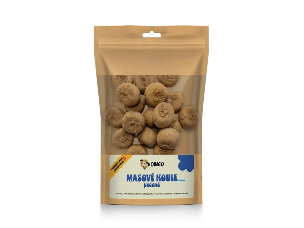 DINGO pečené masové koule hovězí, 90g Jen Po Omezenou Doba
