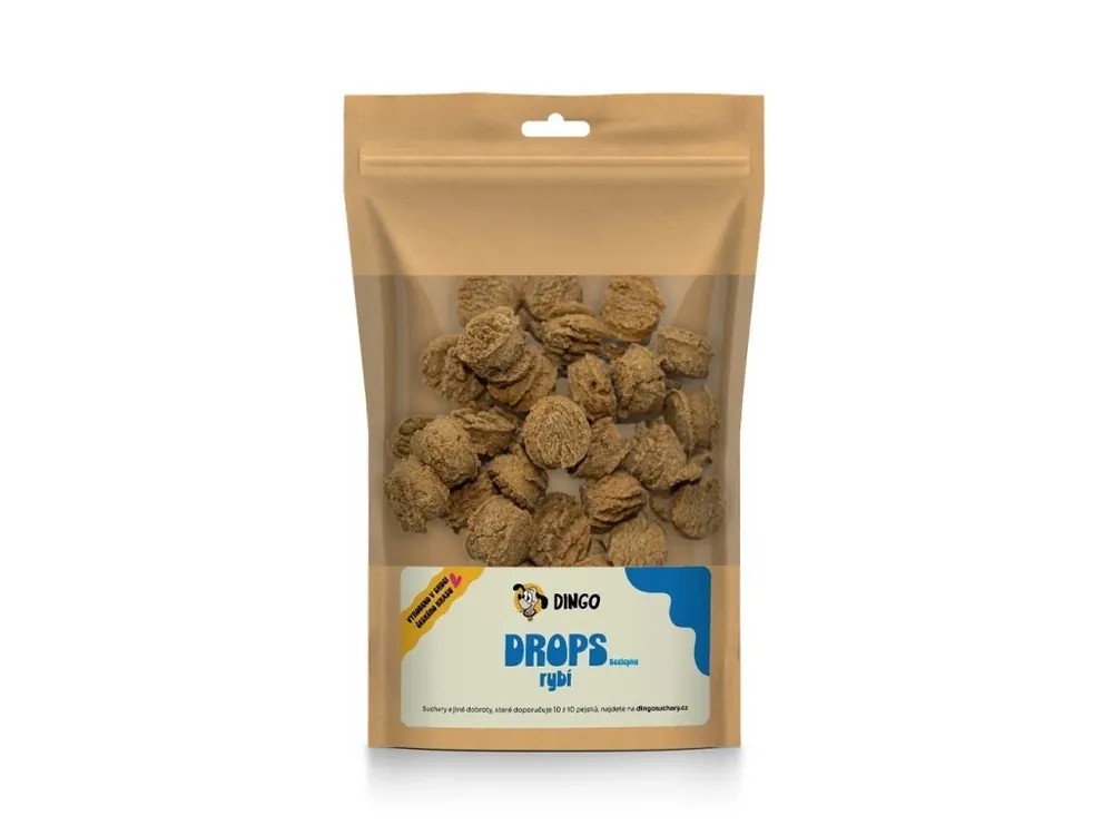 Zlevněný DINGO drops rybí bezlepkové, 90g