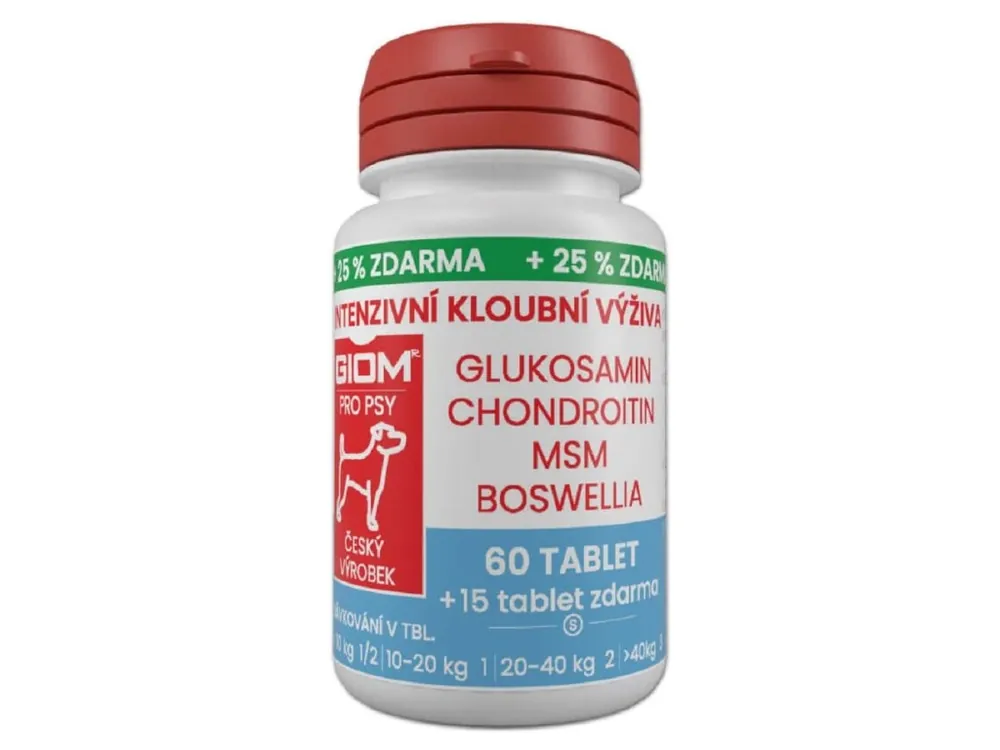 Giom S Intenzivní kloubní výživa 60 tbl. +25 % zdarma Hit Sezóny