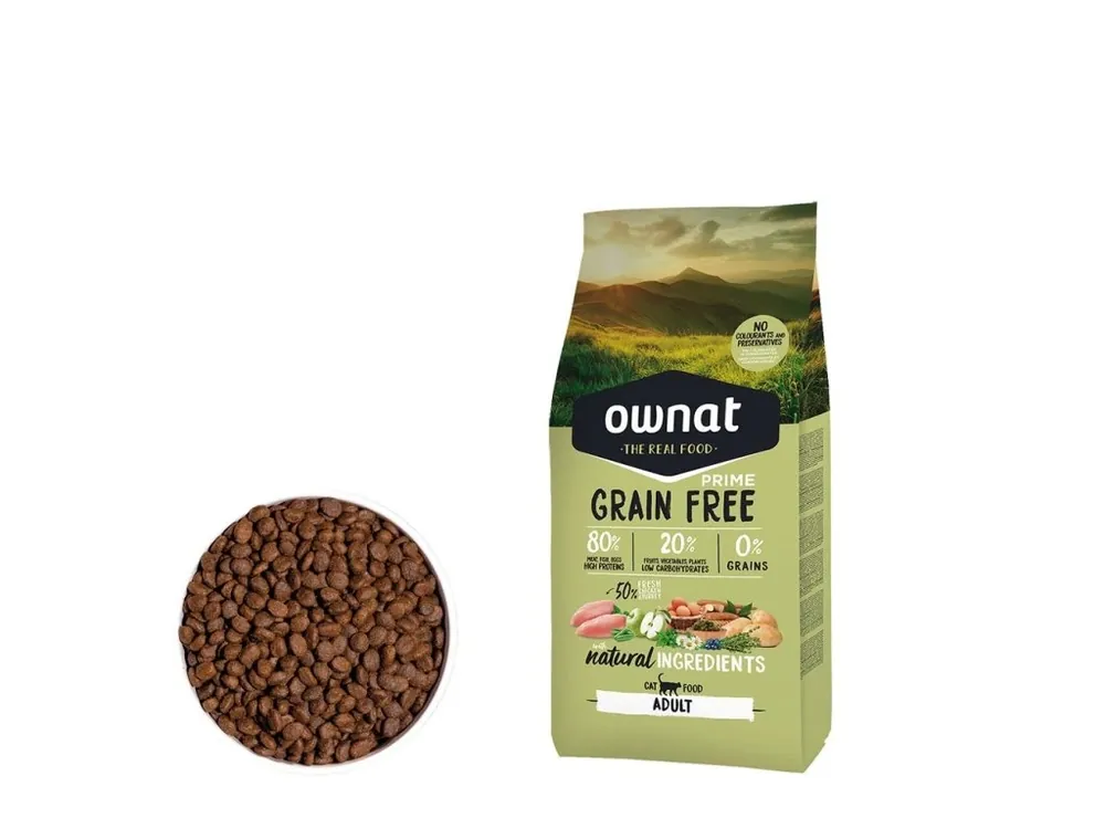 Dokud Zásoby Vydrží OWNAT GF PRIME CAT Adult Chicken & Turkey 1kg