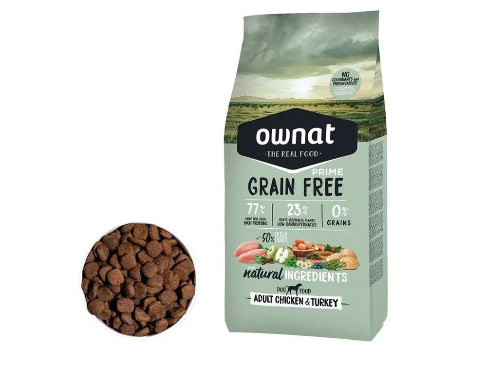 OWNAT GF PRIME DOG Adult Chicken & Turkey 12kg Kup Teď
