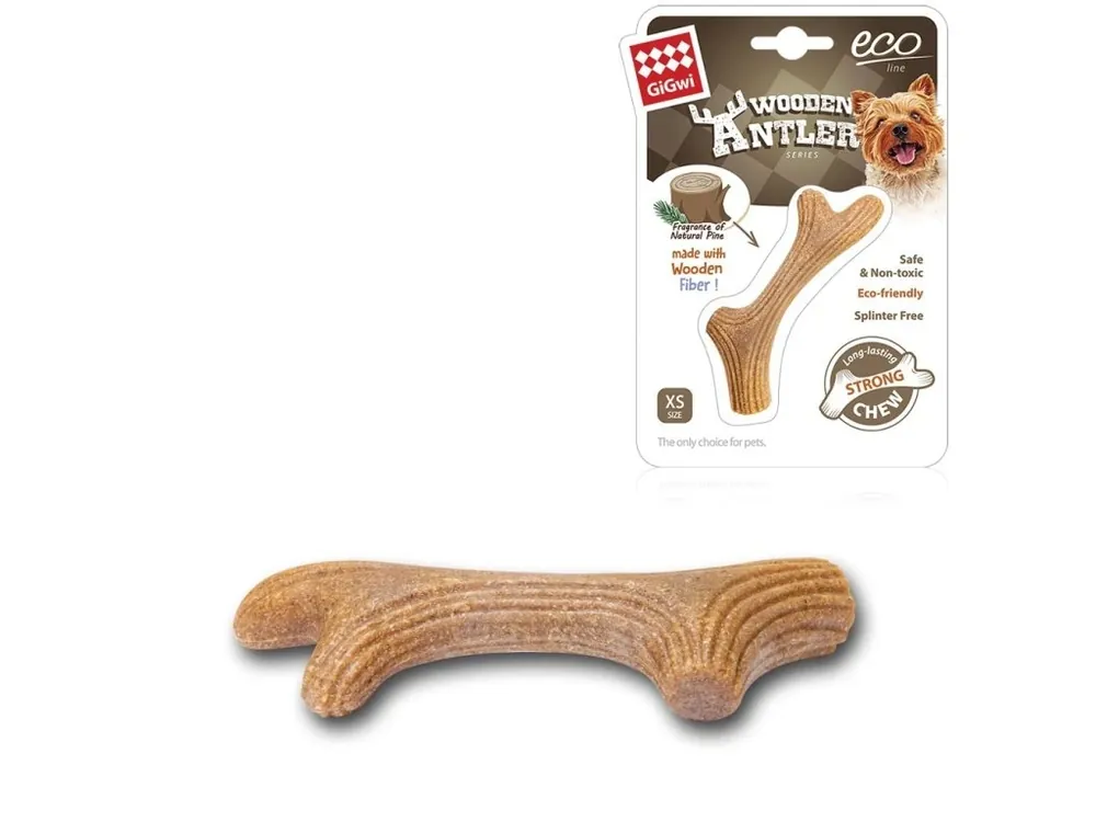 Víkendová Akce GiGwi Žvýkací parůžky (Wooden Antler), XS
