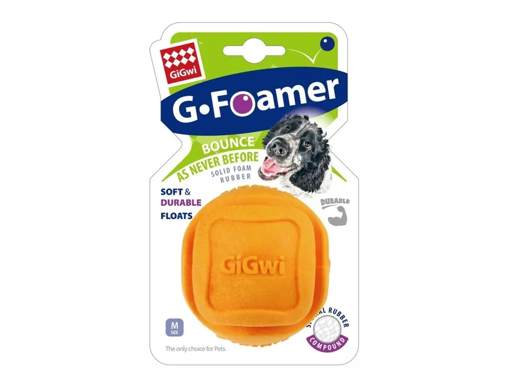 Levný GiGwi Foamer Ball míček z tvrzené pěny oranžový