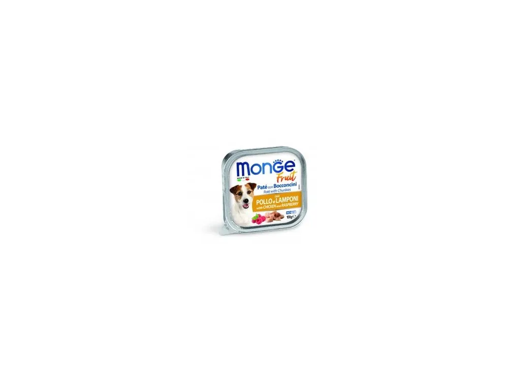 Nejprodávanější MONGE FRUIT Dog Kuře s malinou 100g