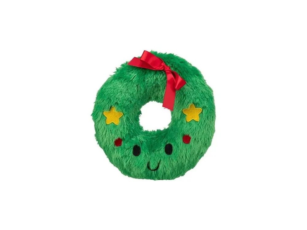 Xmas Wreath - vánoční věnec, plyšová hračka pro psy, 22 cm Výprodej