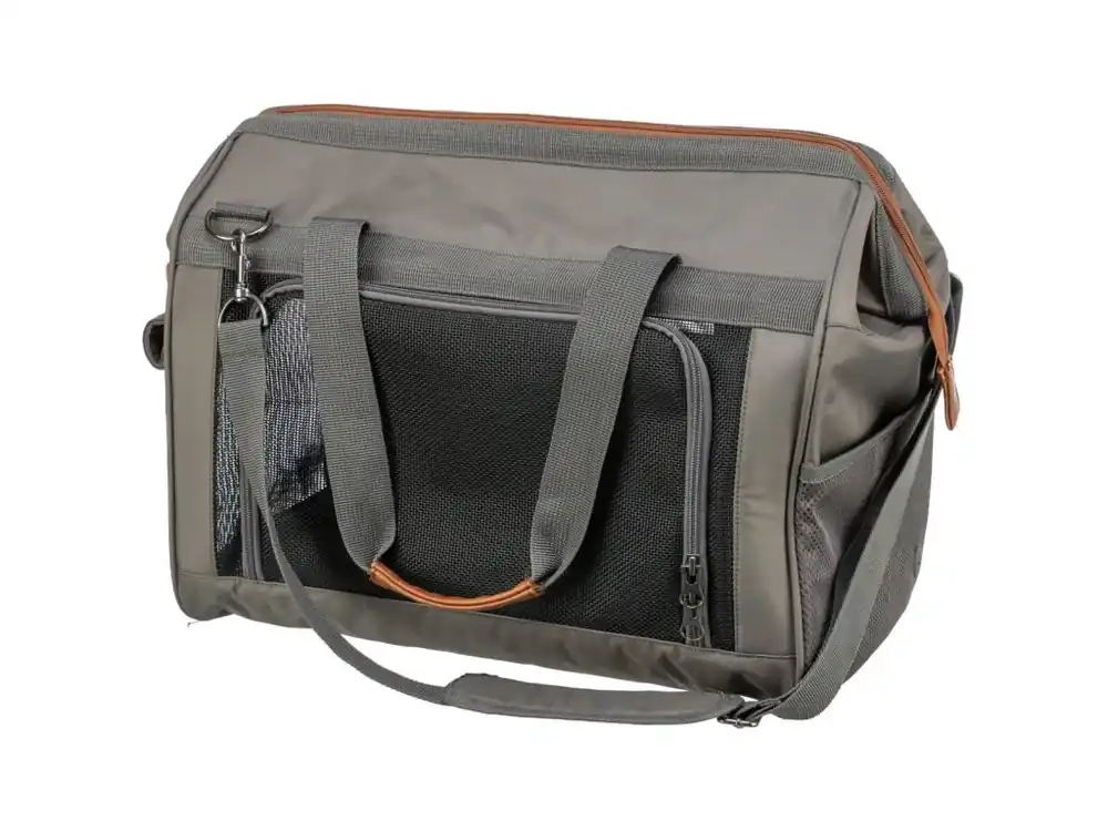 Pouze Dnes Cestovní taška FINLAY, 43 x 26 x 32 cm, do 10 kg, nylon, černá/šedá