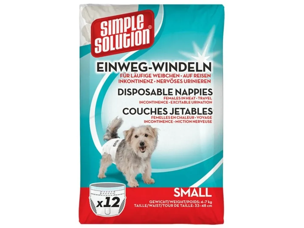 Rychlé Dodání SIMPLE SOLUTION Pleny pro psy 12ks S