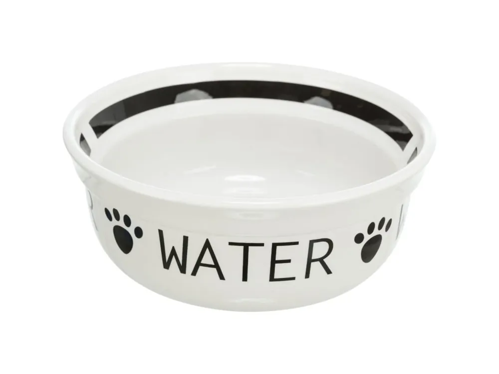 Keramická miska WATER, bílá/černá Dokud Zásoby Vydrží