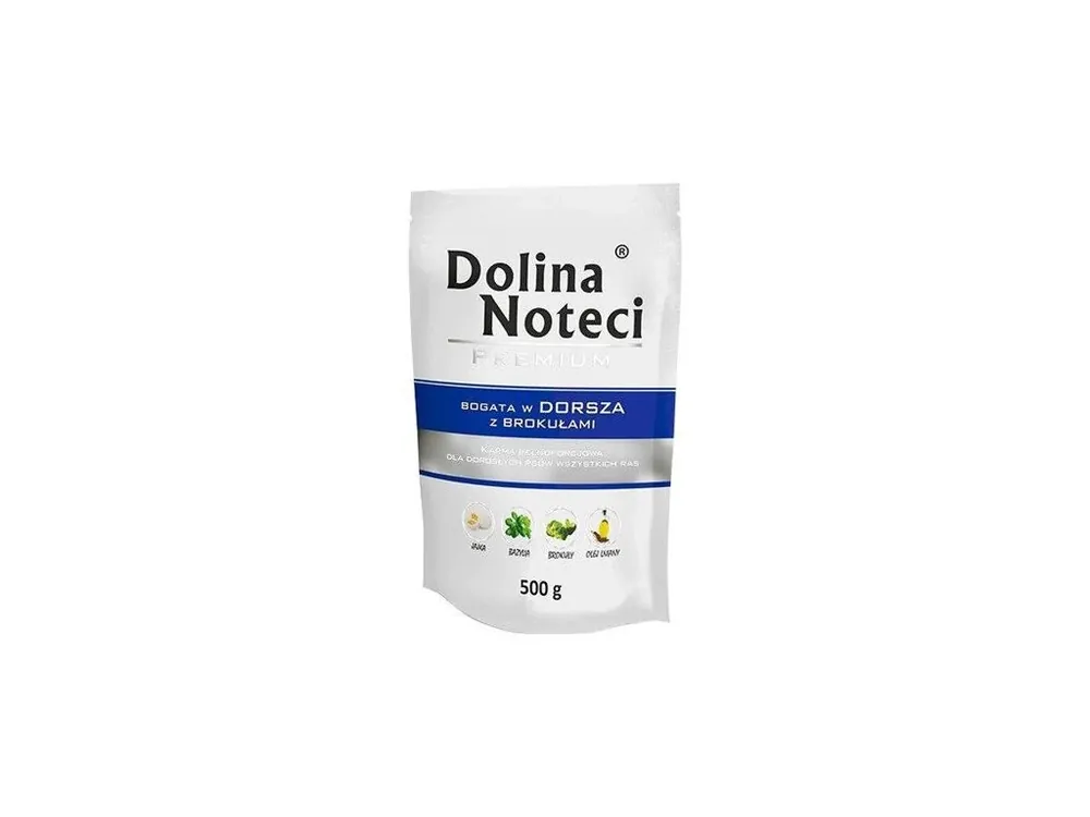 Hit Sezóny DOLINA NOTECI PREMIUM treska s brokolicí kapsička pro psy 500 g