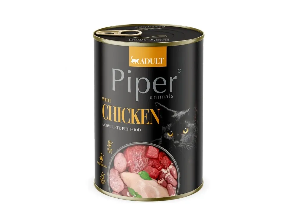 Cenový Hit NEW PIPER CAT konzerva pro kočky, s kuřecím masem 400g