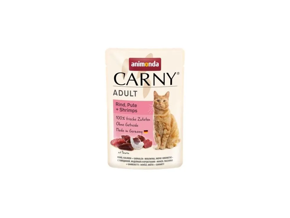 Carny Adult 85 g hovězí, krůta+ráčci, kapsička pro kočky Časově Omezené