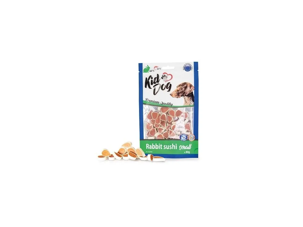 KIDDOG králičí malé sushi 80 g Cenový Hit