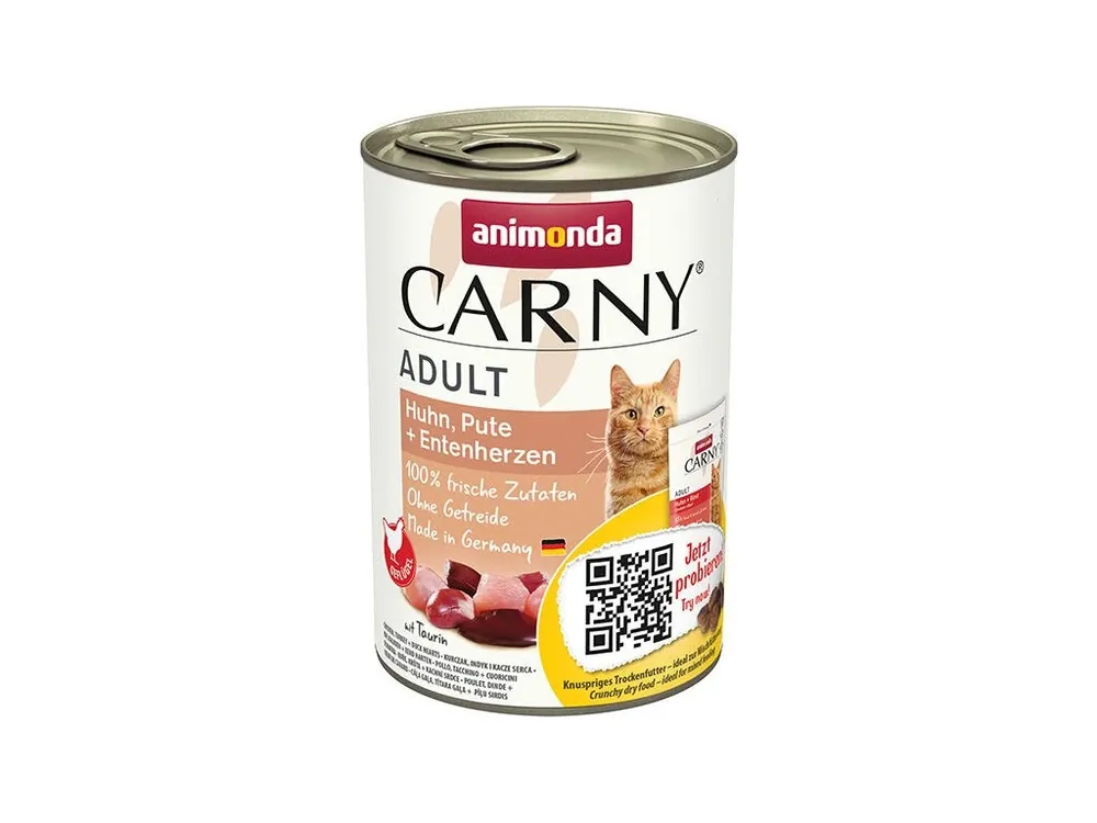 Cenově Výhodný ANIMONDA konzerva CARNY Adult - kuře, krůta+kachní srdce 400g