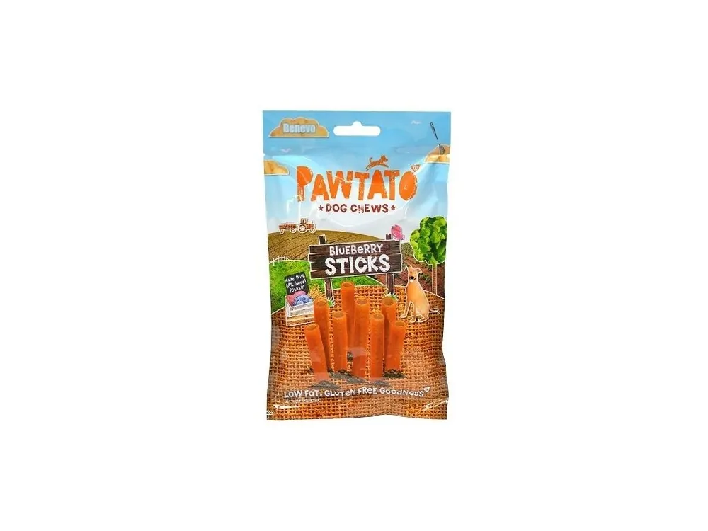 Benevo Odměna pro psy Pawtato Sticks Blueberry 120g Expresní Doručení