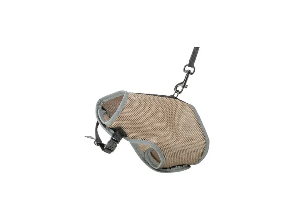 Vrácení Zdarma Postroj VESTA s vodítkem pro kočku 24-42 cm/1,20 m, šedobéžová