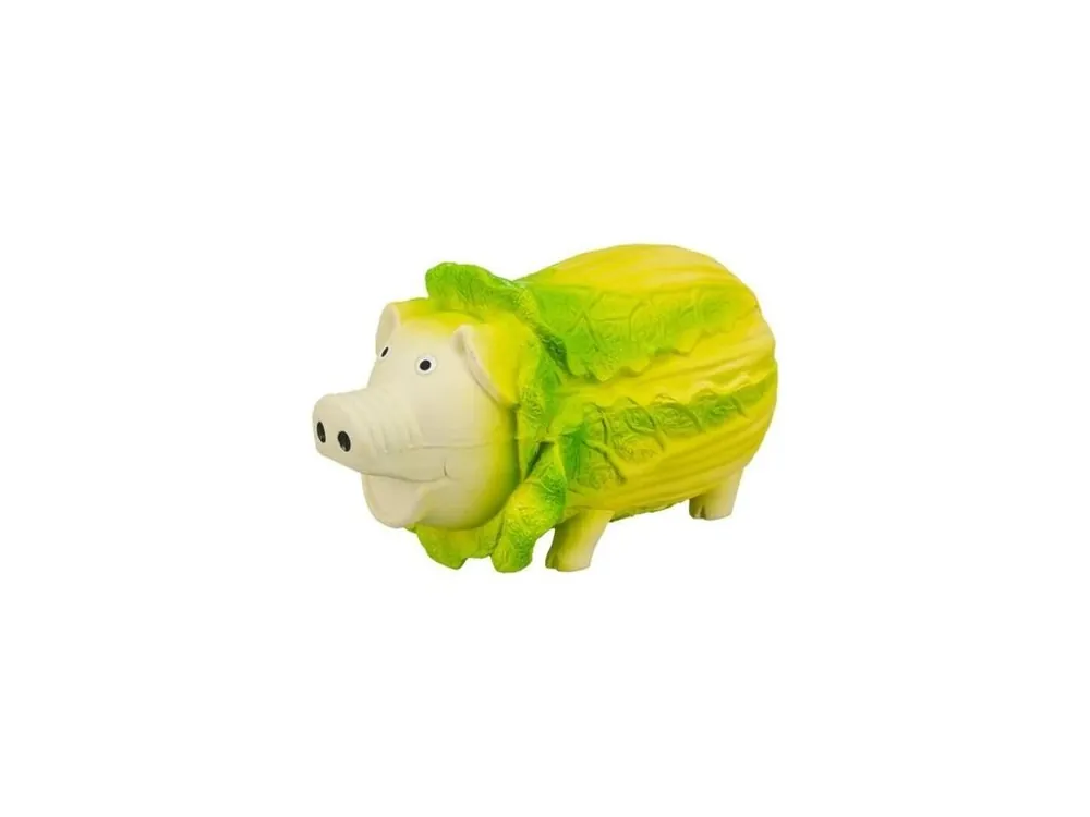 Cabbage Pig - prasátko v zelí, 23 cm, latexová hračka se zvukem, světlezelená Dokud Zásoby Vydrží