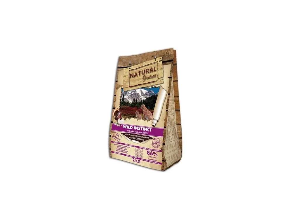Nejlepší Volba Natural Greatness Cat Wild Instinct Baby&Kitten /kuře,krůta/ 2 kg