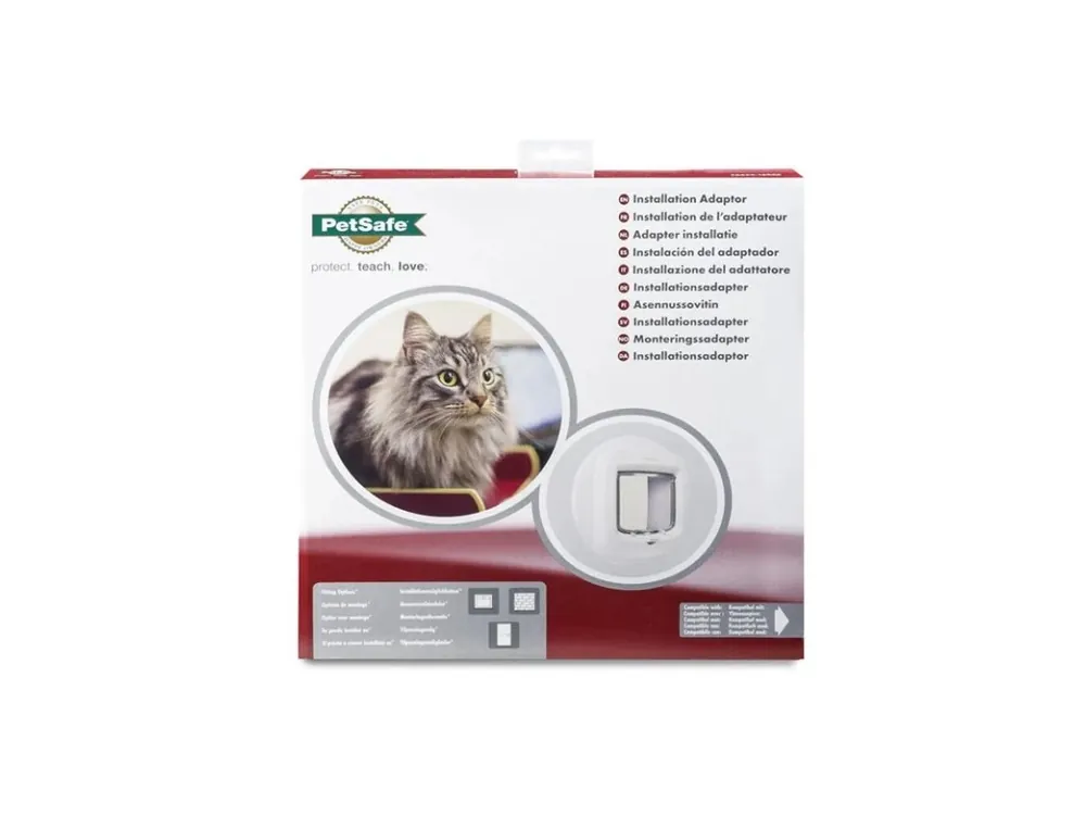 PetSafe® Instalační adaptér pro mikročipová a manuálně uzamykatelná dvířka pro kočky bílý Akce