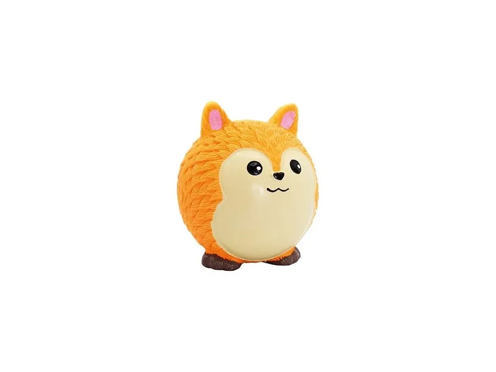 Míček v designu liška, se zvukem, 8 cm, latex, oranžová, HipHop Dog Nejlepší Cena