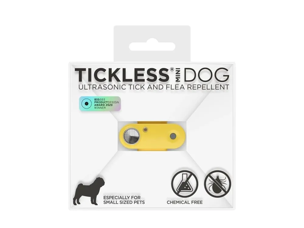 TICKLESS® Mini Nabíjecí ultrazvukový odpuzovač klíšťat pro psy a kočky Marigold Přímo Od Výrobce