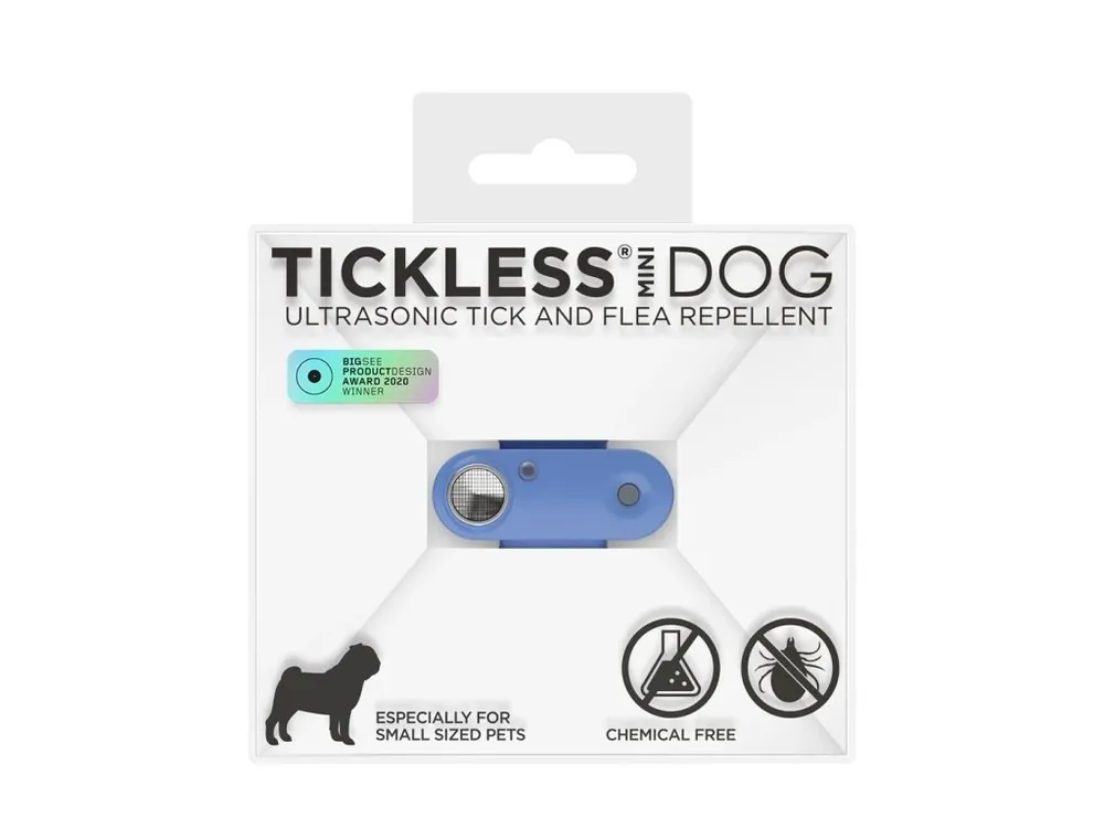Objednat Nyní TICKLESS® Mini Nabíjecí ultrazvukový odpuzovač klíšťat pro psy a kočky Greek blue