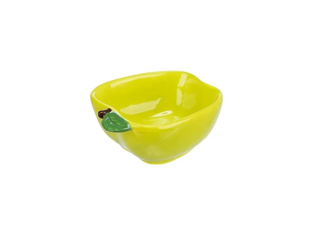 Tovární Cena Keramická miska JABLKO (morče,králík), 180 ml/ 12 x 11 cm, zelená