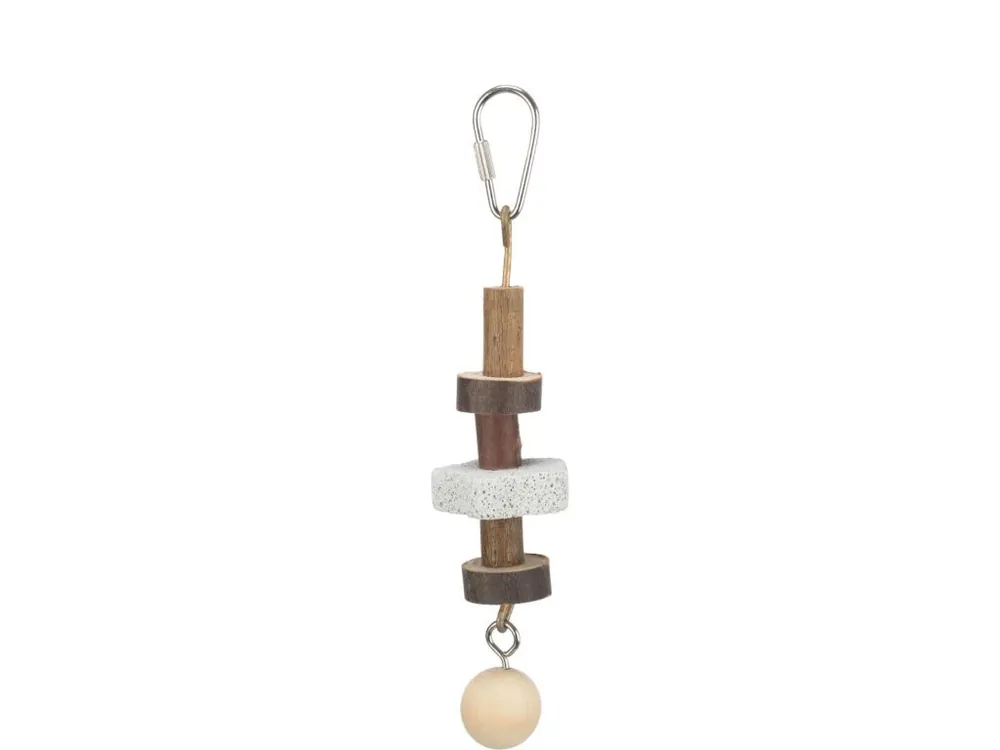 Nejlepší Volba Natural Living-dřevěná kolečka, lávový kámen pro ptáky 16cm