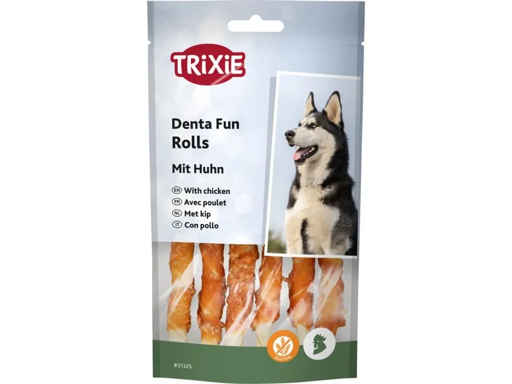 DentaFun tyčinka svázaná kuřecím masem 6 ks, 12 cm/70 g Finální Výprodej