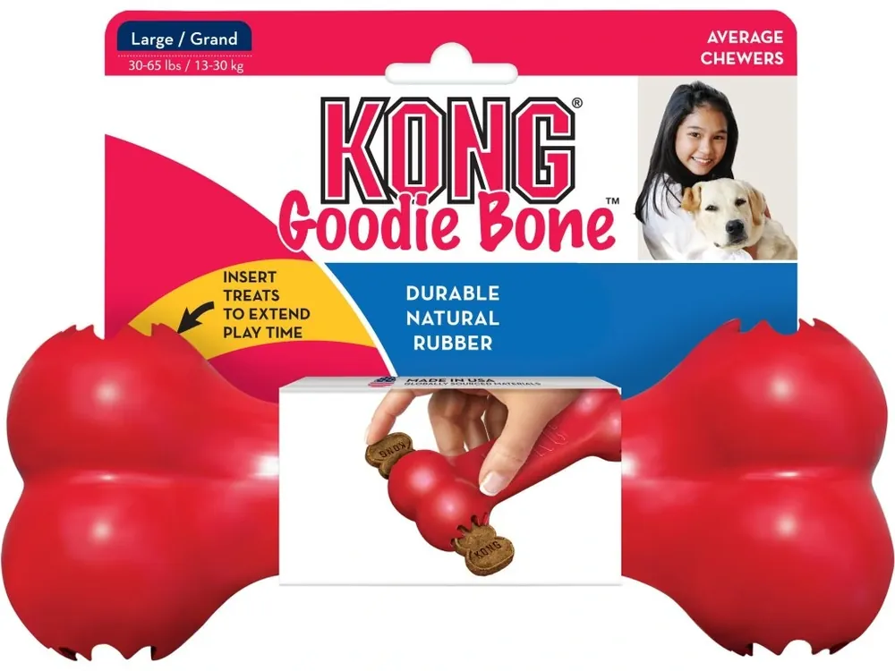 Ověřený KONG Hračka kost Goodie L